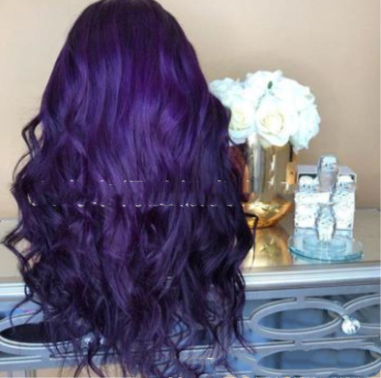 Medium And Long Curly Hair Cross-border Fashion Big Wave Cosplay Anime Purple Factory Wholesale