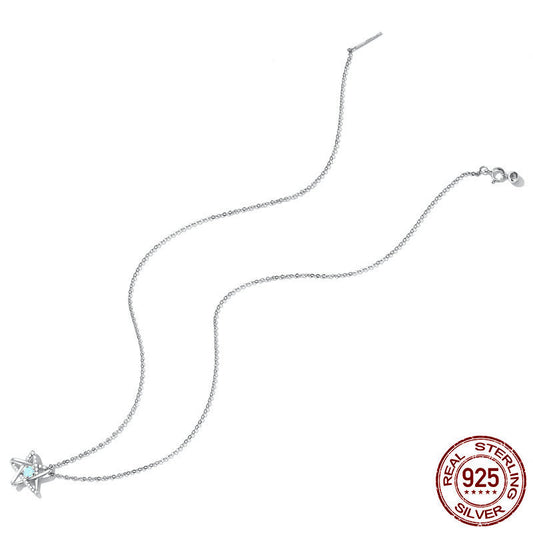 Openwork Pentagram Niche Collarbone Chain Jewellery