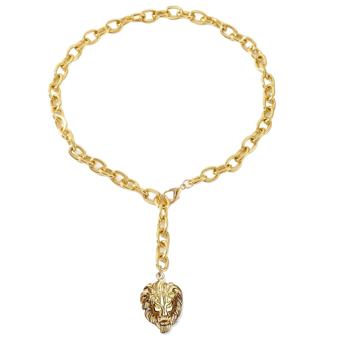 Retro Lion Head Necklace For Men And Women