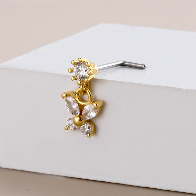 Fashionable And High-end Stainless Steel Nose Needle